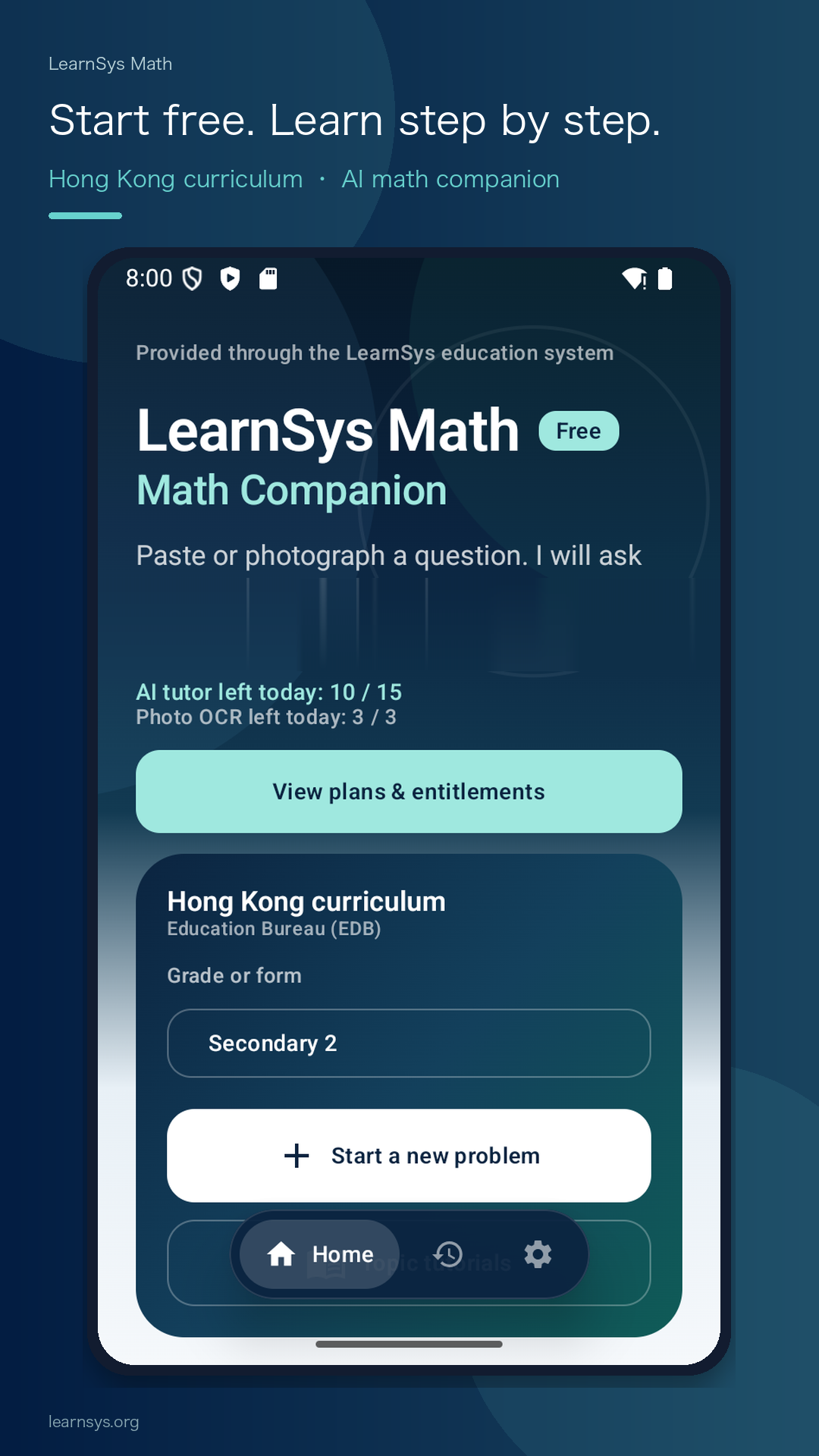 LearnSys Math screen 1